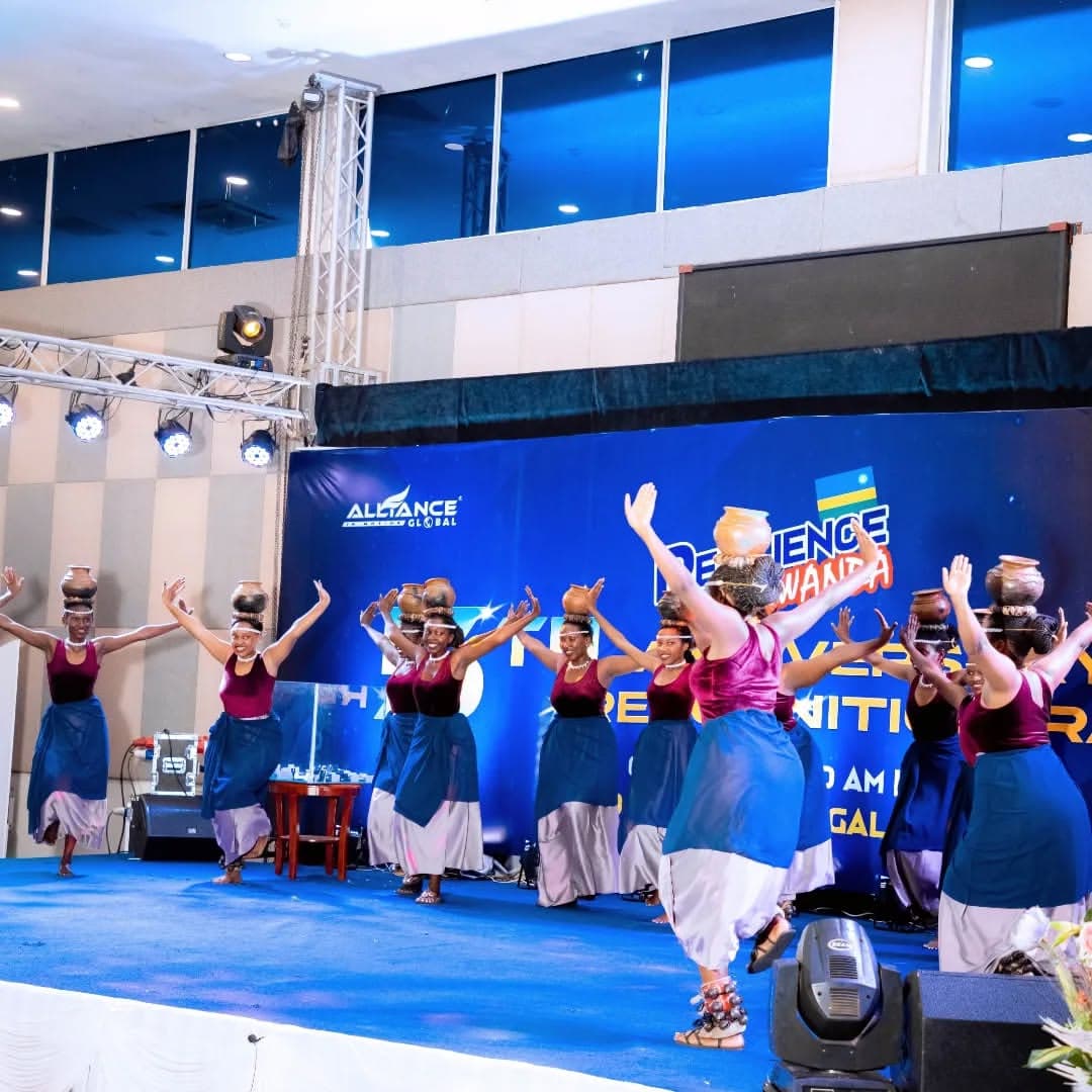 Festival attendees in drum circle